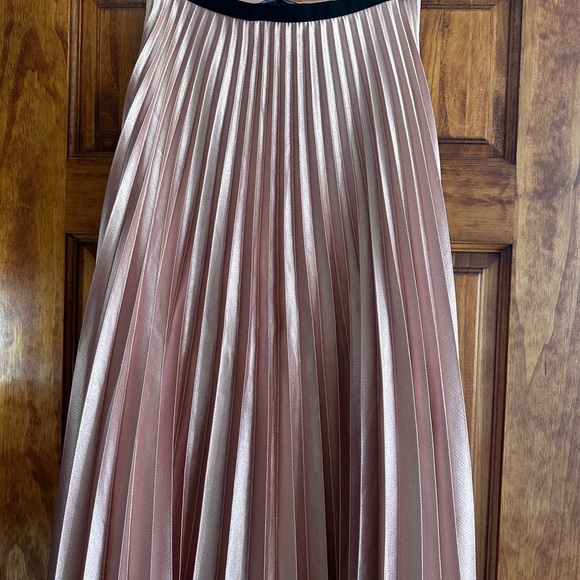 Zara Woman Blush A-Line Pleated Skirt - Picture 3 of 7